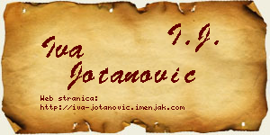 Iva Jotanović vizit kartica